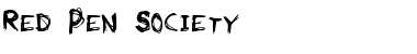 Download Red Pen Society Regular Font Title Preview