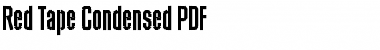 Download Red Tape Condensed Regular Font Title Preview