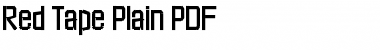 Download Red Tape Plain Regular Font Title Preview