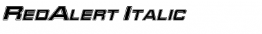 Download RedAlert Italic Font Title Preview