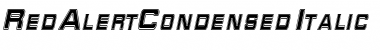 Download RedAlertCondensed Italic Font Title Preview