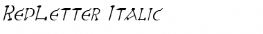 Download RedLetter italic Italic Font Title Preview