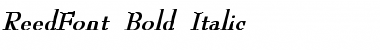 Download ReedFont bold italic Font
