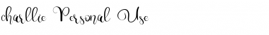 Download charllie Personel Use Regular Font Title Preview