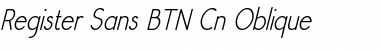 Download Register Sans BTN Cn Oblique Font