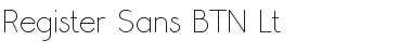 Download Register Sans BTN Lt Regular Font