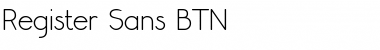 Download Register Sans BTN Regular Font