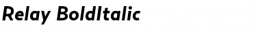 Download Relay-BoldItalic Regular Font