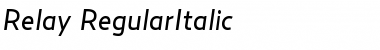 Download Relay-RegularItalic Font