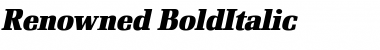 Download Renowned BoldItalic Font