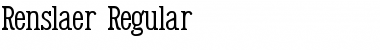 Download Renslaer Regular Font