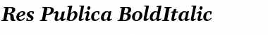 Download Res Publica BoldItalic Font