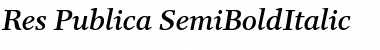 Download Res Publica SemiBoldItalic Font