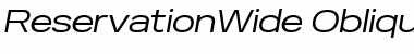 Download Reservation Wide Oblique Font