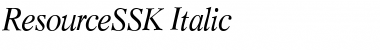 Download ResourceSSK Italic Font
