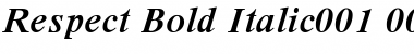 Download Respect Bold Italic Font