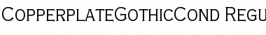 Download CopperplateGothicCond Regular Font Title Preview