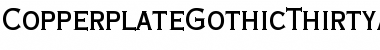 Download CopperplateGothicThirtyAB Roman Font Title Preview