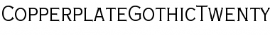 Download CopperplateGothicTwenty-NineAB Roman Font Title Preview