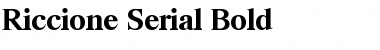 Download Riccione-Serial Bold Font