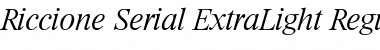 Download Riccione-Serial-ExtraLight Font
