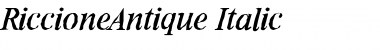 Download RiccioneAntique Italic Font
