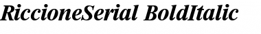 Download RiccioneSerial BoldItalic Font