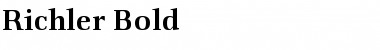 Download Richler-Bold Font