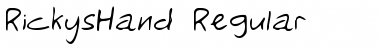 Download RickysHand Regular Font