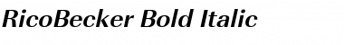Download RicoBecker Bold Italic Font