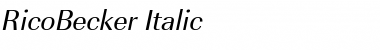 Download RicoBecker Italic Font