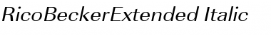 Download RicoBeckerExtended Italic Font