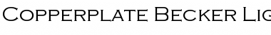 Download Copperplate Becker Light Regular Font Title Preview