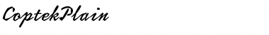 Download CoptekPlain Regular Font Title Preview
