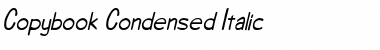 Download CopybookCondensed Italic Font Title Preview