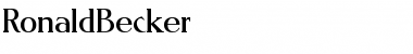 Download RonaldBecker Regular Font Title Preview