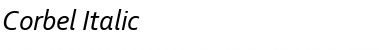 Download Corbel Italic Font Title Preview