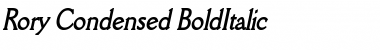 Download Rory Condensed BoldItalic Font