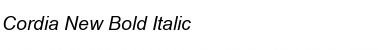 Download Cordia New Bold Italic Font Title Preview