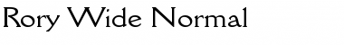 Download Rory Wide Normal Font Title Preview