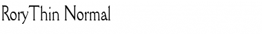 Download RoryThin Normal Font Title Preview
