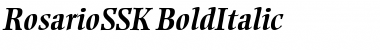 Download RosarioSSK BoldItalic Font