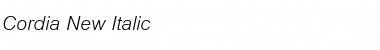 Download Cordia New Italic Font Title Preview