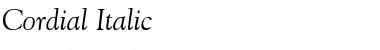 Download Cordial Italic Font Title Preview