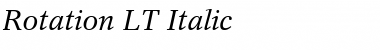 Download Rotation LT Roman Italic Font Title Preview