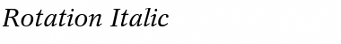Download Rotation RomanItalic Font Title Preview