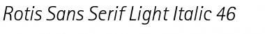 Download RotisSansSerif Light Italic Font Title Preview