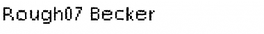 Download Rough07 Becker Regular Font