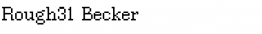 Download Rough31 Becker Regular Font