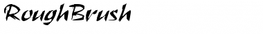 Download RoughBrush Regular Font Title Preview